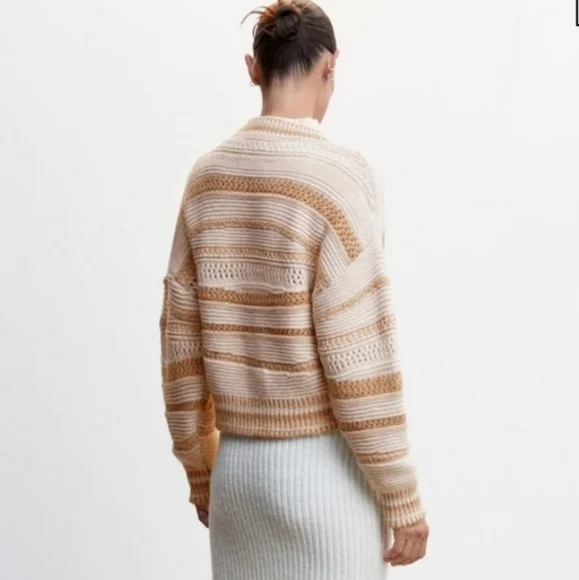 MANGO Combined knit cardigan - Picture 3 of 4